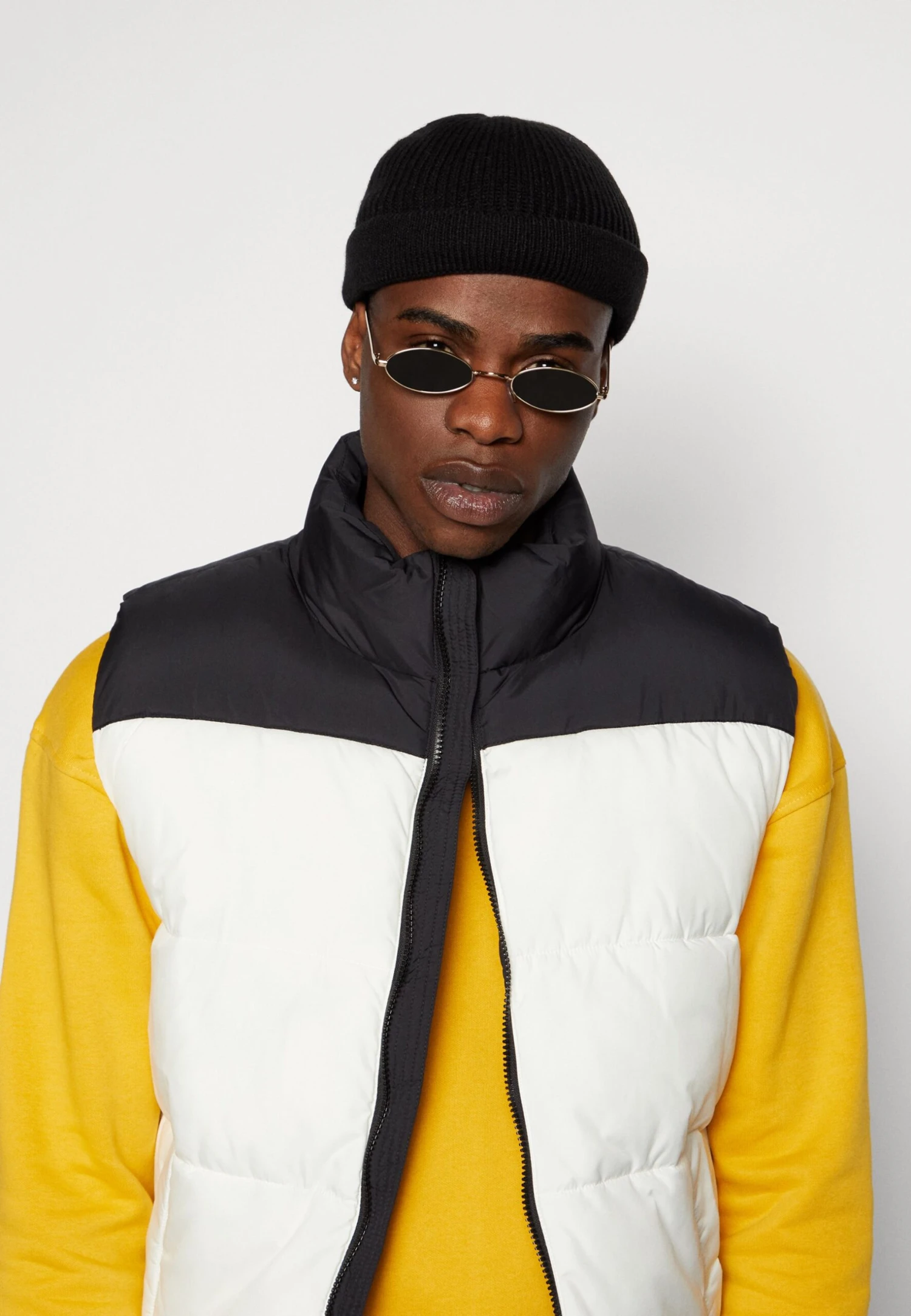 YOURTURN Puffer Vest Unisex - Bodywarmer - Black/White 6 YOURTURN Puffer Vest Unisex - Bodywarmer - Black/White - Afbeelding 4