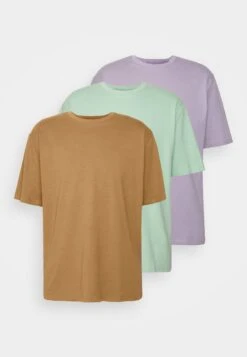 YOURTURN 3Pack Unisex - T-Shirt Basic - Light Green/Lilac/Light Brown -Yourturn 2ed8114ce3474a2bb4c76e33887aa7fd