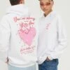 YOURTURN Heart Back Print Relaxed Hoodie Unisex - Hoodie - White 1 YOURTURN Heart Back Print Relaxed Hoodie Unisex - Hoodie - White -Yourturn 36fbdd41eca648fa9231a068ac1c5e71