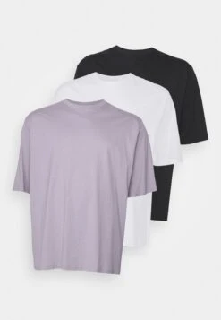 YOURTURN Unisex 3 Pack- T-Shirt Basic - White/Lilac/Black -Yourturn 74a88e3257534b588c923bdfe378d85a