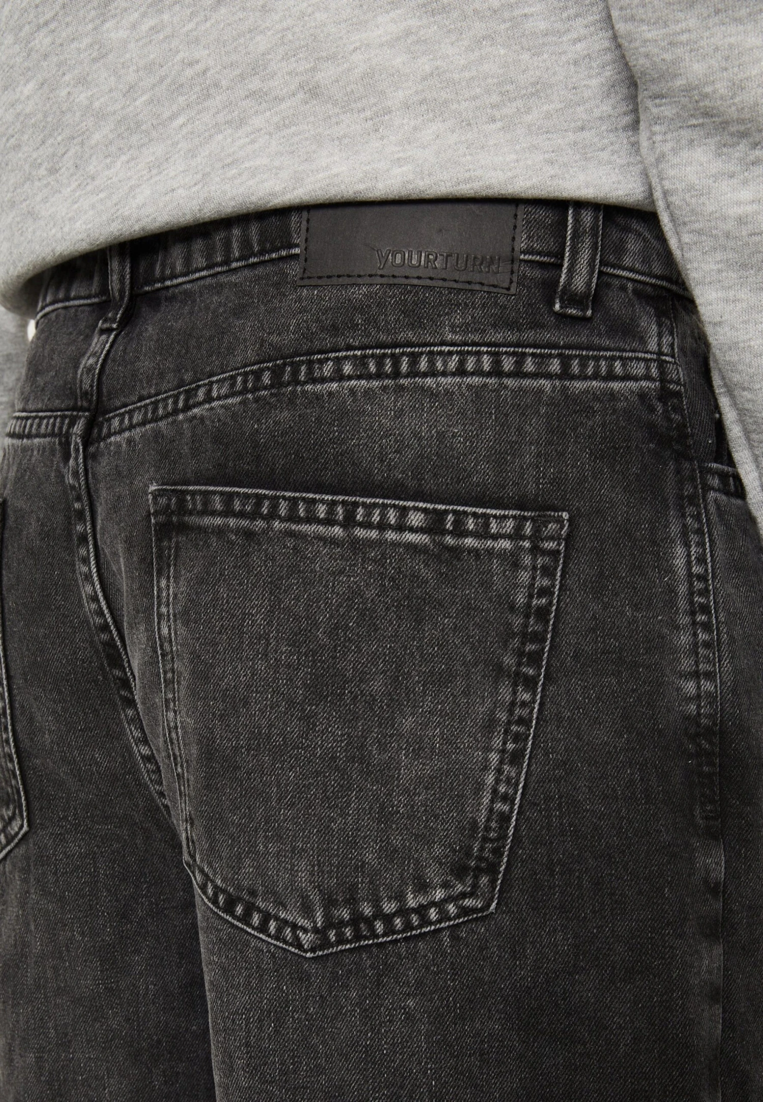 YOURTURN Unisex - Relaxed Fit Jeans - Black 8 YOURTURN Unisex - Relaxed Fit Jeans - Black - Afbeelding 6