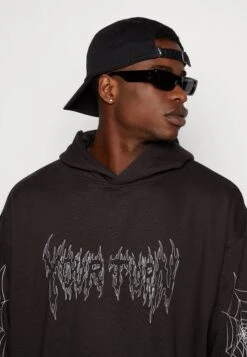 YOURTURN Spiderweb Unisex - Hoodie - Black -Yourturn 877522faa1f24f66bef4da2574f5133a