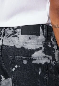 YOURTURN Unisex Moonwash Unisex - Relaxed Fit Jeans - Black -Yourturn 925b94312119488db48a97695399738c