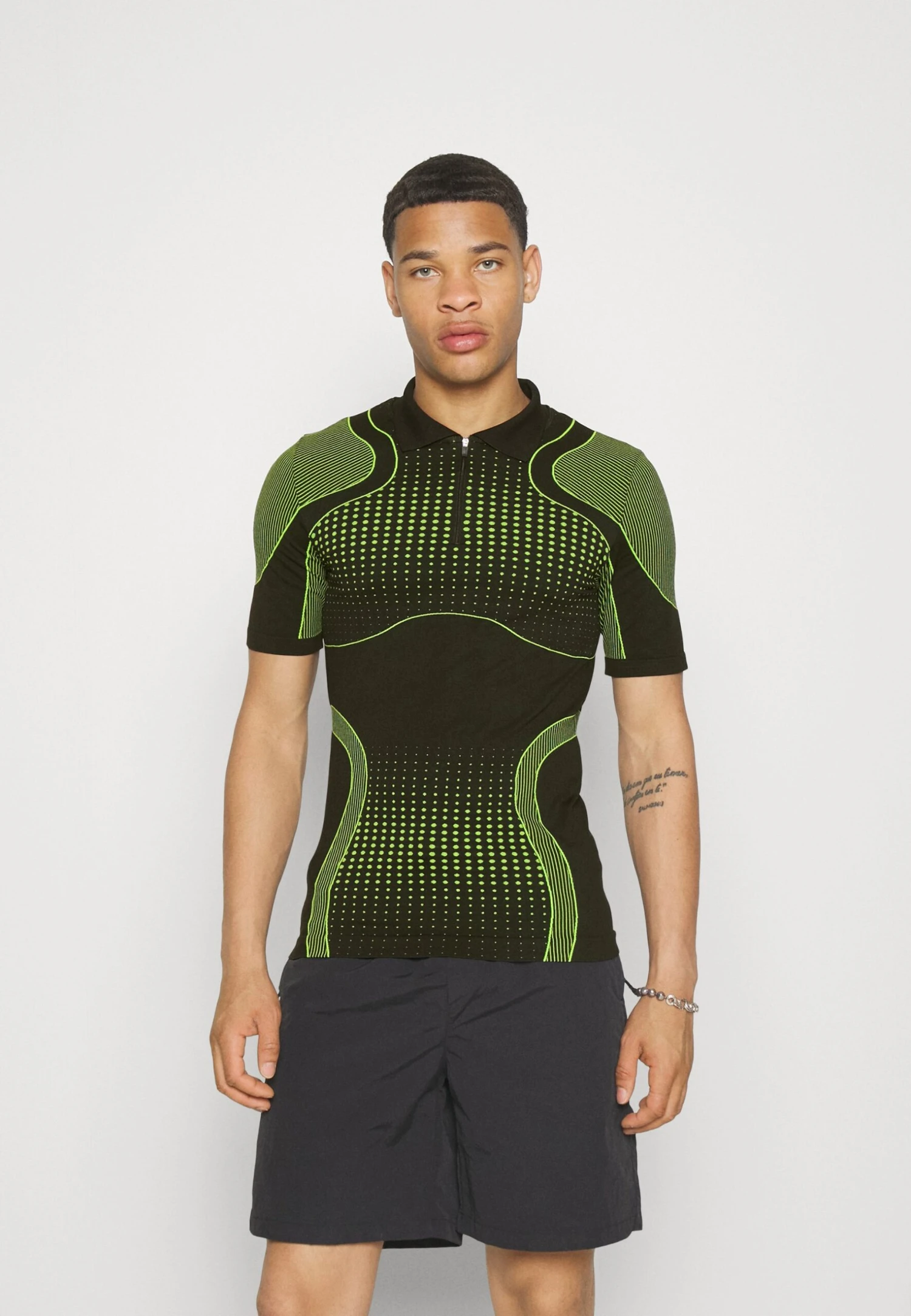YOURTURN Unisex - Poloshirt - Black/Green 3 YOURTURN Unisex - Poloshirt - Black/Green