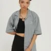 YOURTURN Unisex - Overhemdblouse - Grey 2 YOURTURN Unisex - Overhemdblouse - Grey -Yourturn cb4dbed163d340b5a4a4b53435d72cc6