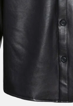 YOURTURN Unisex - Imitatieleren Jas - Black -Yourturn cb82c7c791af41c49e28fe3f20256a3d