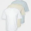 YOURTURN 3Pack Unisex - T-Shirt Basic - White/Off-White/Light Blue -Yourturn d26ba9448f9047a59aa5c0c2de34af67