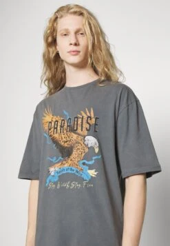 YOURTURN Unisex - T-Shirt Print - Mottled Black -Yourturn dbb1140a540b4b5d88e6dd57bb2e23c4