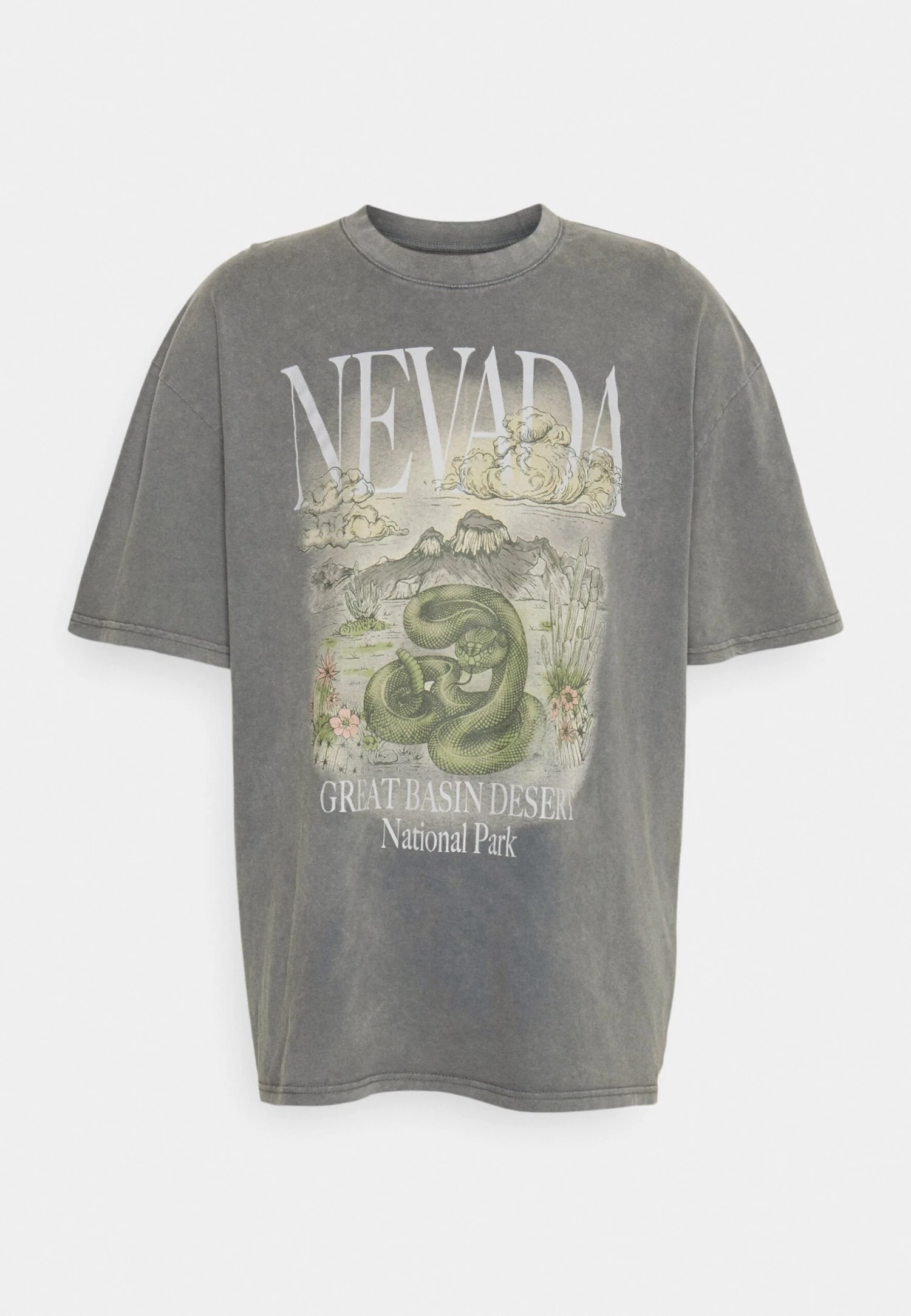 YOURTURN Nevada Wash Graphic Tee Washed - T-Shirt Print - Charcoal 6 YOURTURN Nevada Wash Graphic Tee Washed - T-Shirt Print - Charcoal - Afbeelding 4