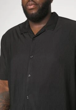 YOURTURN Plisse Shirt Unisex - Overhemd - Black -Yourturn ebe953609ad041e29fb537e234f3f4d3