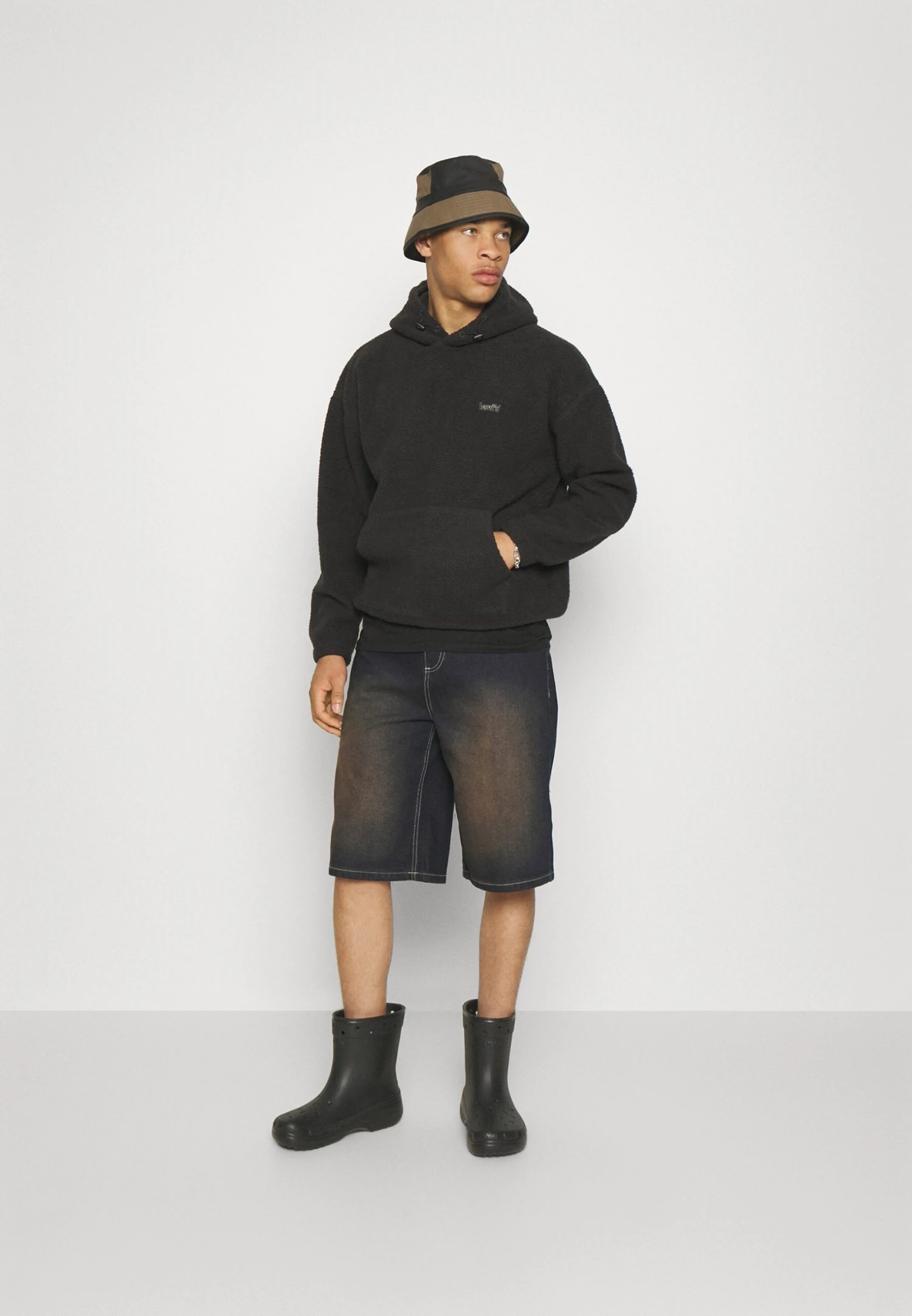 YOURTURN Unisex - Jeansshort - Dark Blue Denim 4 YOURTURN Unisex - Jeansshort - Dark Blue Denim - Afbeelding 2